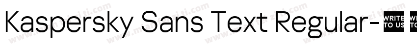 Kaspersky Sans Text Regular字体转换